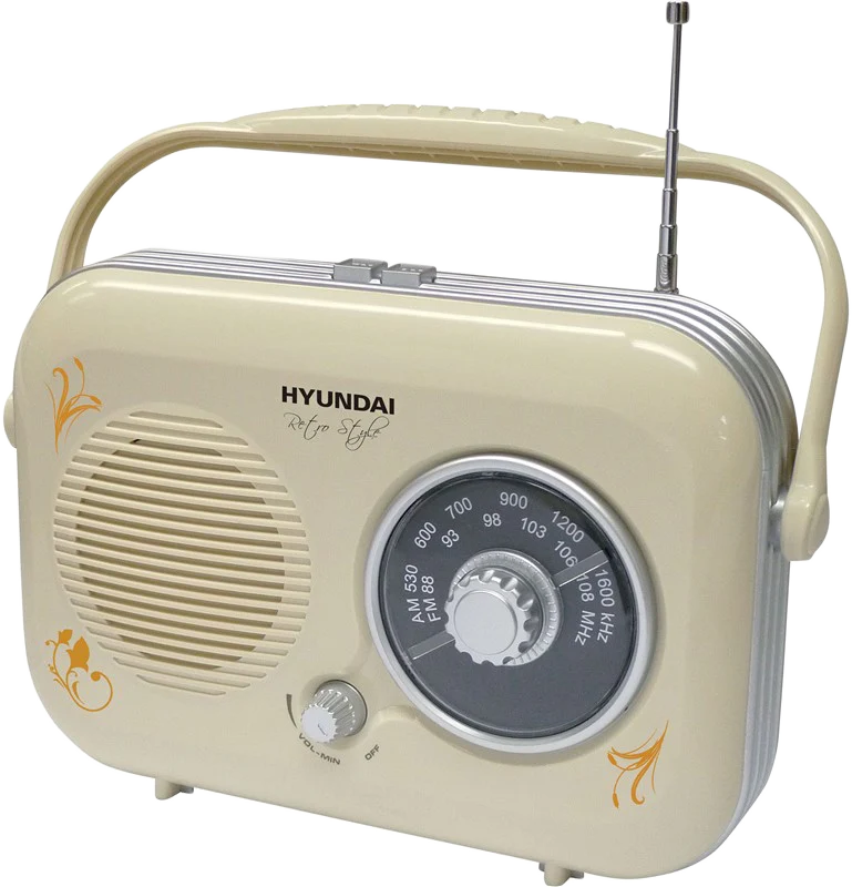 HYUNDAI Retro Rádió PR 100B, krém