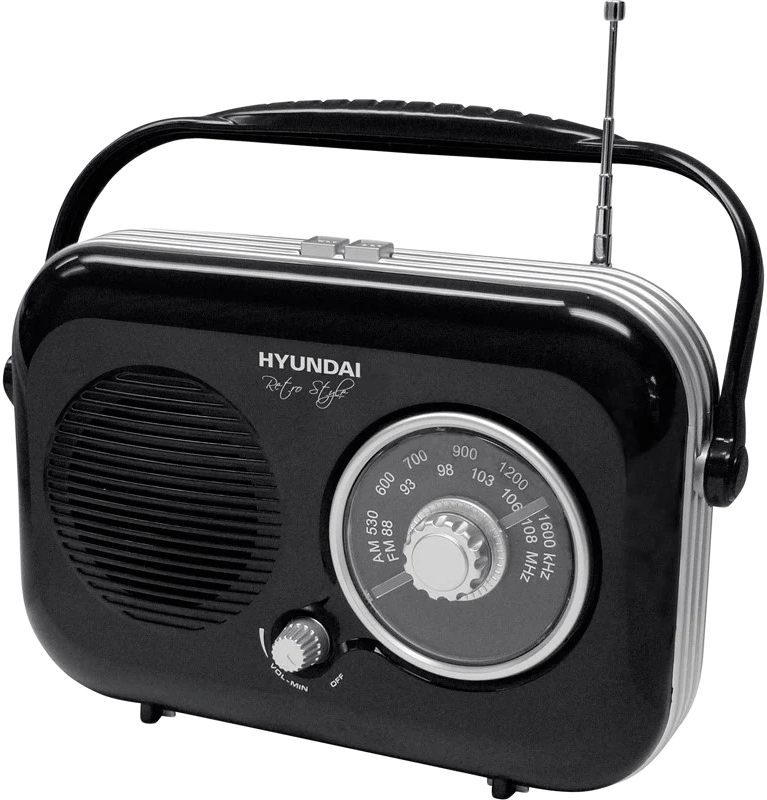 HYUNDAI Retro Rádió PR 100B, fekete