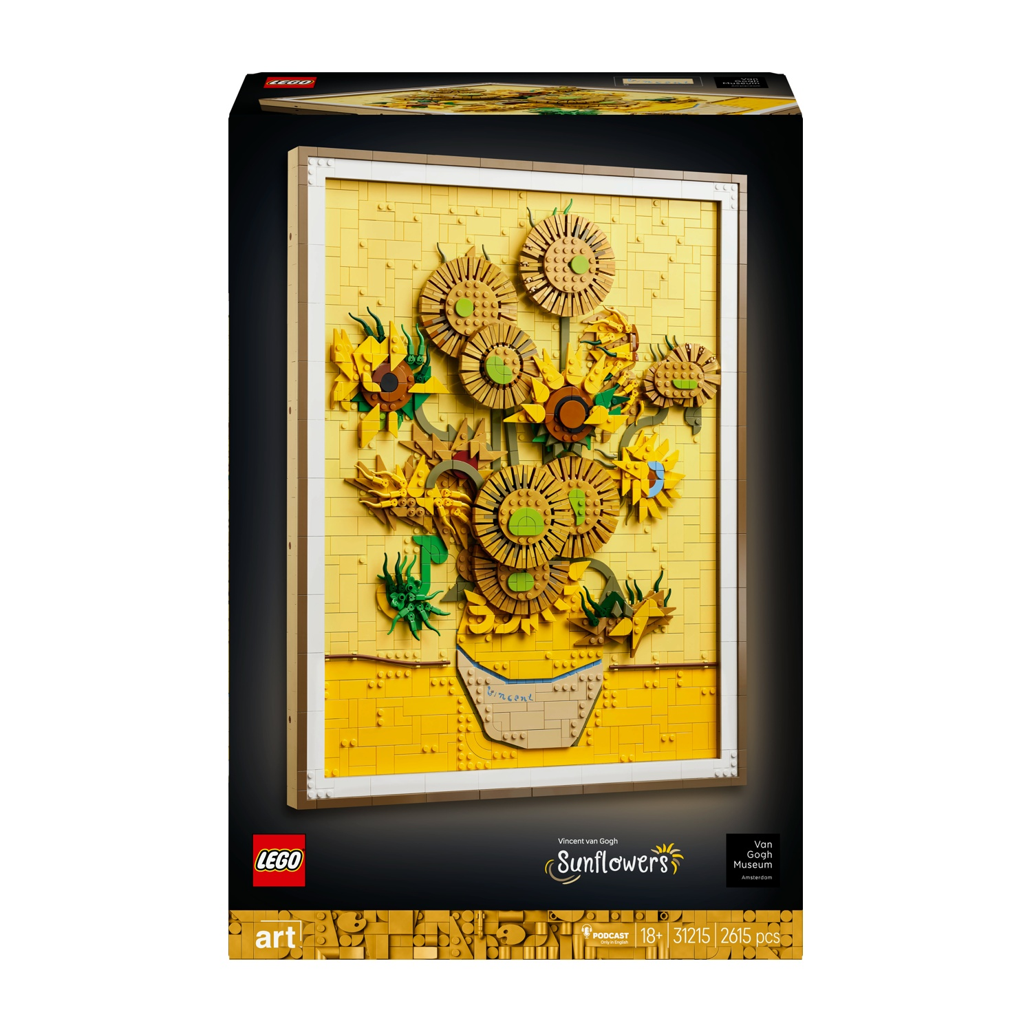 Set LEGO "Girasoli" di Van Gogh, una ricreazione del dipinto.