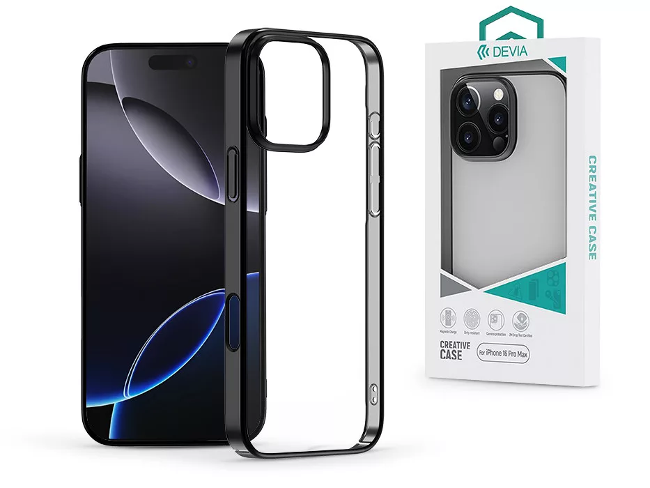 DEVIA Apple iPhone 16 Pro Max Glimmer Series tok, fekete (ST116214)