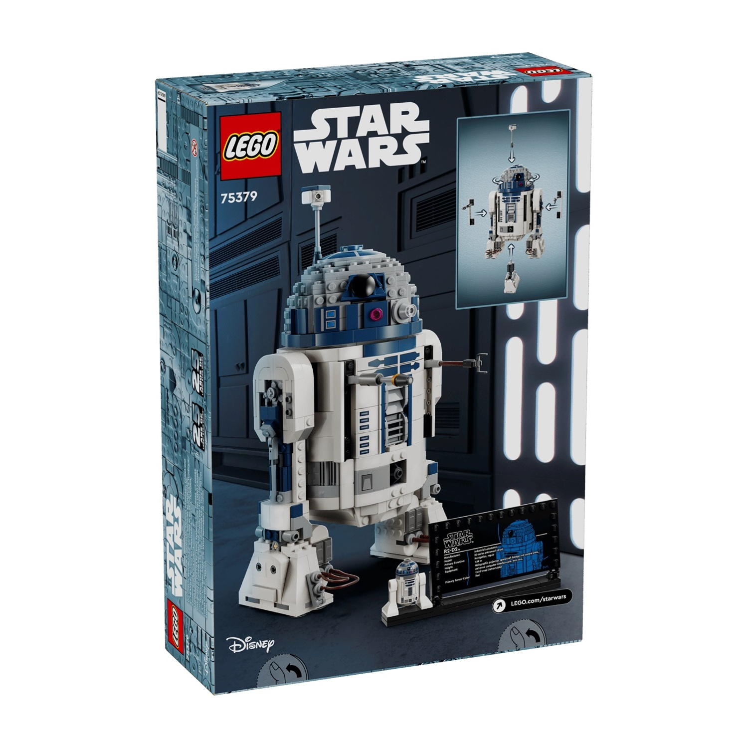 Scatola LEGO Star Wars R2-D2 Set 75379 con modello e minifigure.