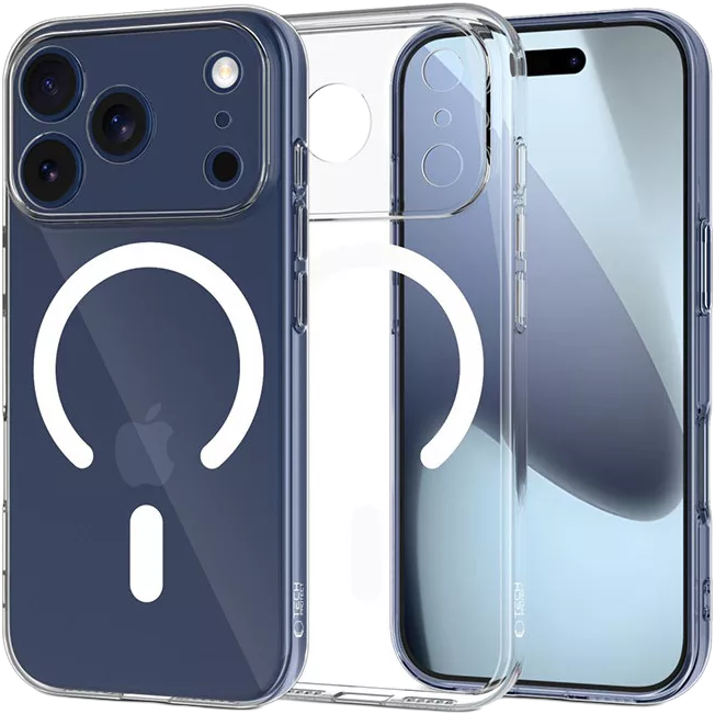 TECH-PROTECT Apple iPhone 17 Pro FlexAir MagSafe szilikon tok, átlátszó (TP319510)