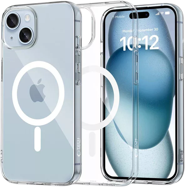 TECH-PROTECT Apple iPhone 15 FlexAir MagSafe kompatibilis szilikon tok, átlátszó (TP371853)