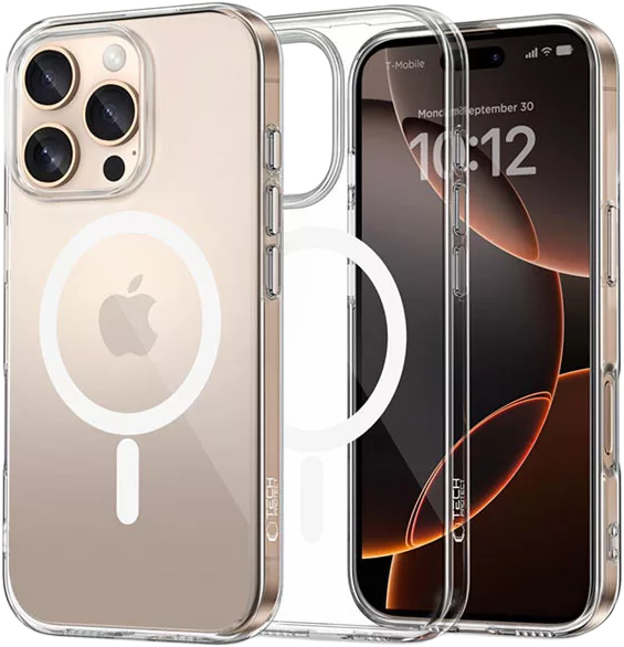 TECH-PROTECT Apple iPhone 16 Pro FlexAir MagSafe kompatibilis szilikon tok, átlátszó (TP371839)