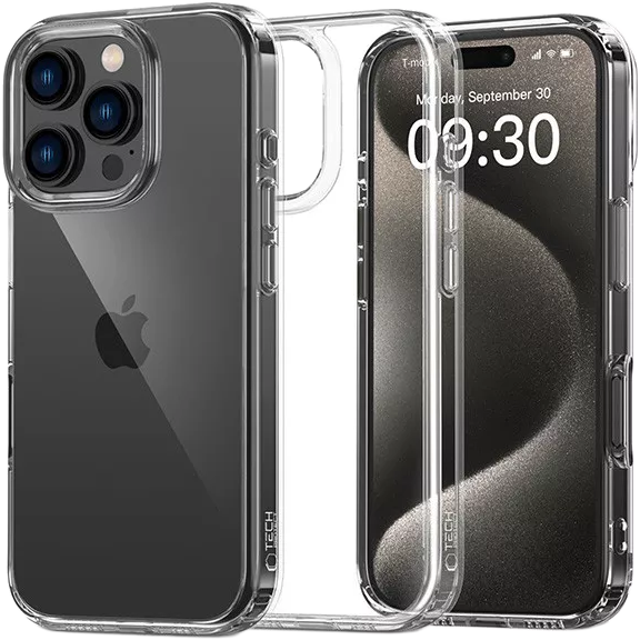 TECH-PROTECT Apple iPhone 16 Pro FlexAir Hybrid szilikon tok, átlátszó (TP311644)