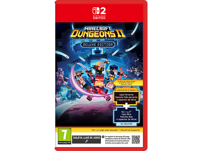 Nintendo Switch 2 Minecraft Dungeons II Deluxe Edition (Game Key Card)