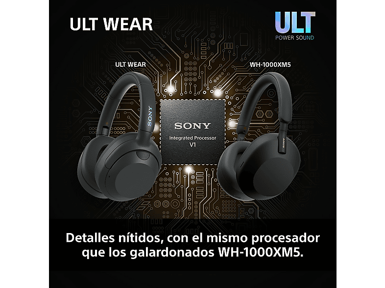 Auriculares inalámbricos - Sony ULT WEAR, WH-ULT900N, Cancelación ruido, Noise Cancelling, 30h, Carga Rápida, Con Asistente, Bluetooth, Diadema, Verde – imagen 2