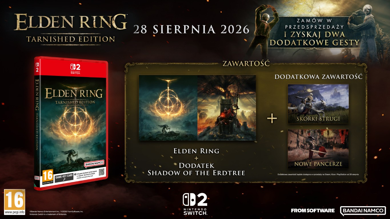 Elden Ring Tarnish. Edition na Nintendo Switch, z zawartością i datą premiery.
