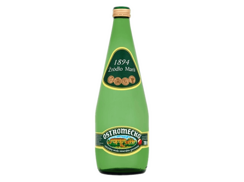 Naturalna woda mineralna OSTROMECKO gazowana 0.7l Wielokolorowy