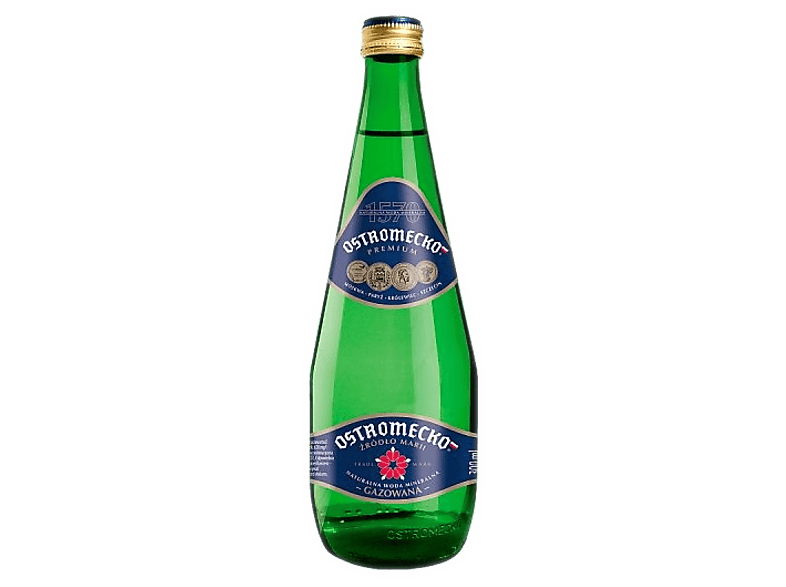 Naturalna woda mineralna OSTROMECKO gazowana 300ml Wielokolorowy