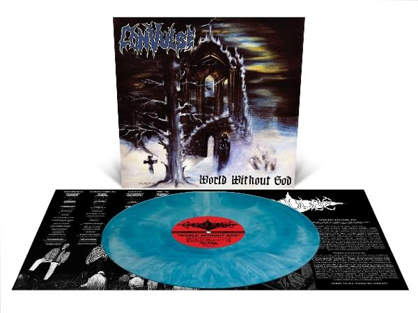 Ein Albumcover mit einem düsteren Schloss und einem blauen Vinyl.