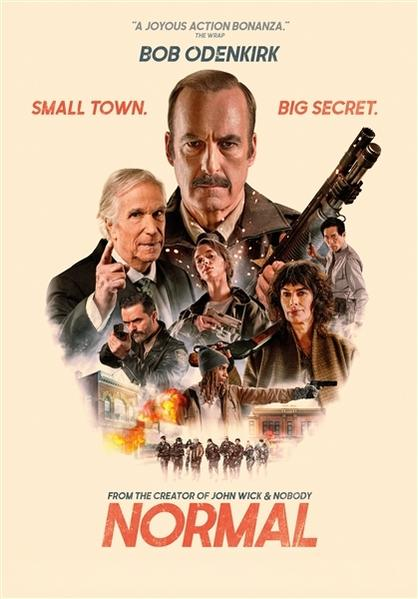 Affiche de film avec Bob Odenkirk et un groupe de personnes, certaines armées.