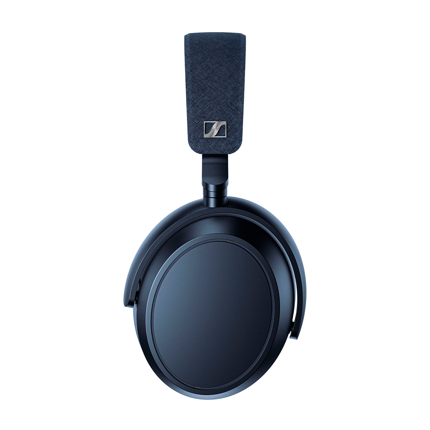 Cuffie blu scuro con logo Sennheiser argentato sull'archetto.