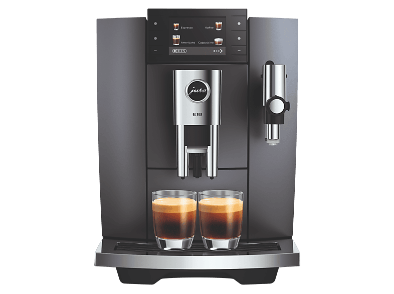 Jura E 10 Kaffeevollautomat (Onyx Grey, Mahlwerk P.A.G.2+, 15 bar, Dampfdüse)