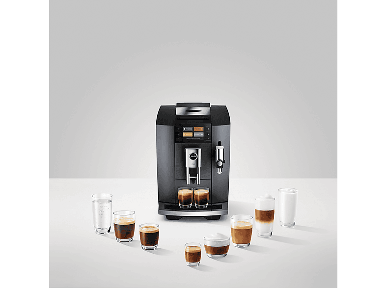 Jura E 10 Kaffeevollautomat (Onyx Grey, Mahlwerk P.A.G.2+, 15 bar, Dampfdüse) — Foto 4 von 5