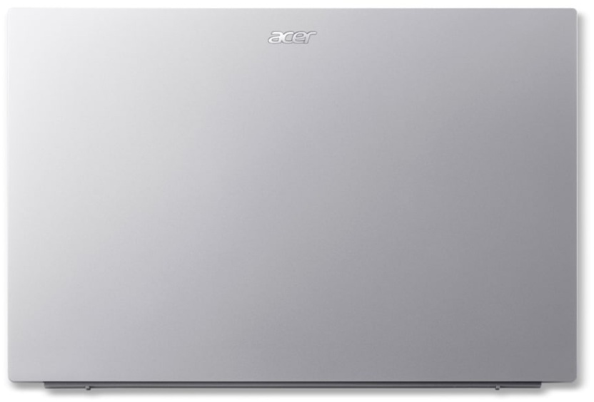 Zárt ezüst laptop Acer logóval a tetejen.