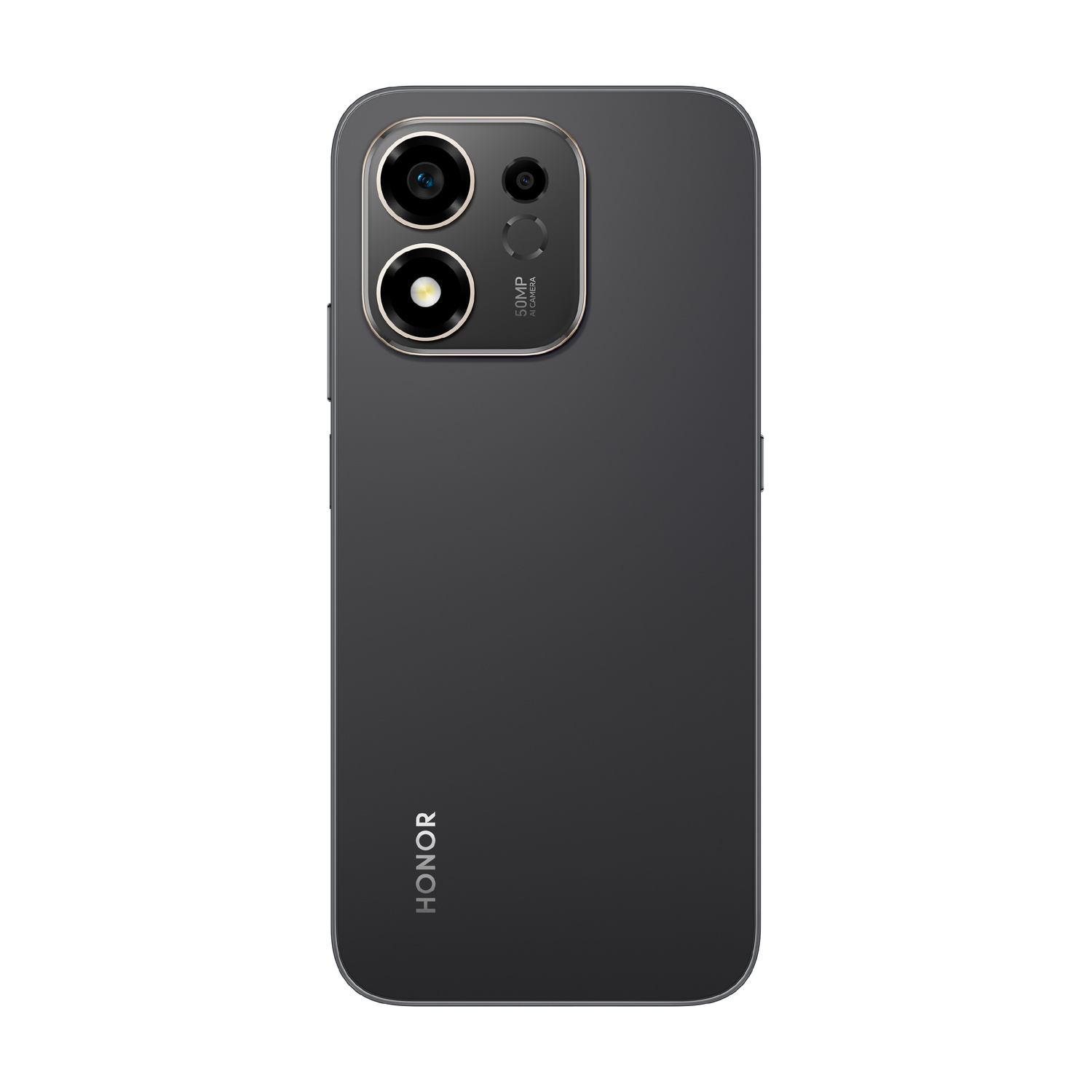 Retro di uno smartphone Honor nero con doppia fotocamera e logo "HONOR".