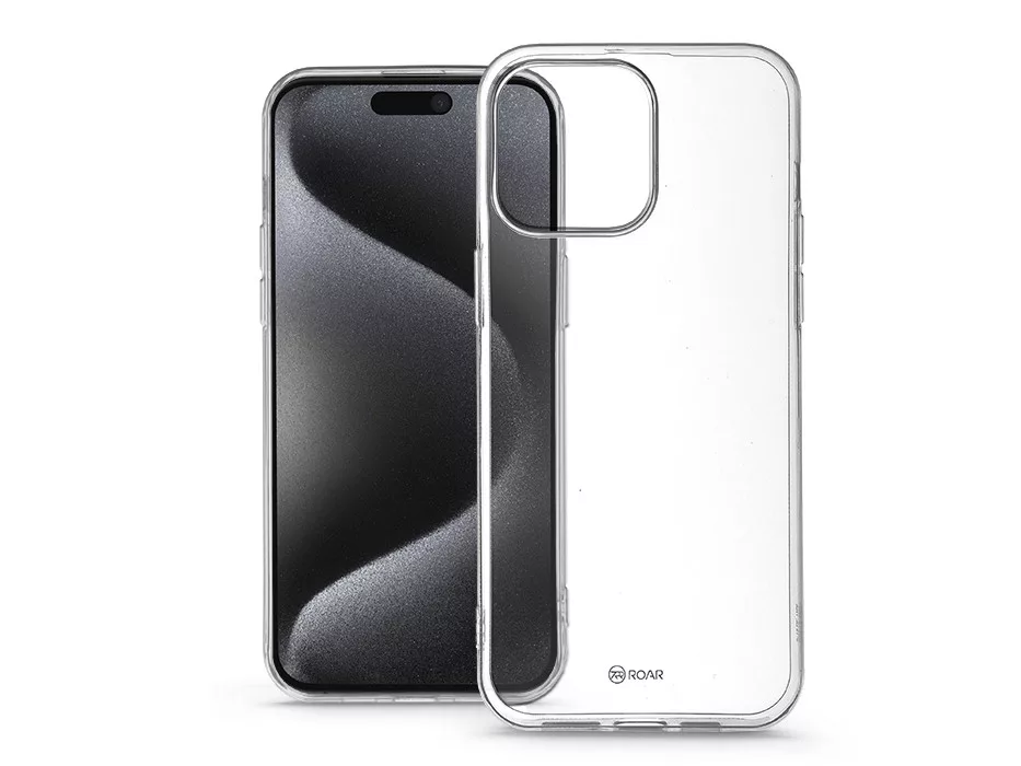 ROAR Apple iPhone 15 Pro Max All Day Full 360 szilikon tok, átlátszó (KC0882)