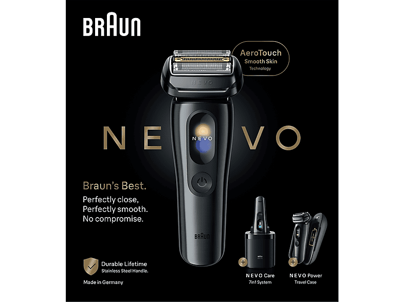Braun Nevo 17010cc Elektrorasierer (Akkubetrieb, Graphite, Nevo Scherkopf mit AeroTouch-Rasiertechnologie) — Foto 3 von 5