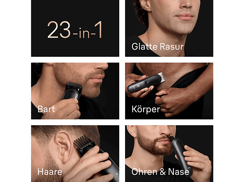 Braun AIO9560 Series 9 All-In-One Style Kit Trimmer & Rasierer, Slate Gray, Akkubetrieb — Foto 3 von 5