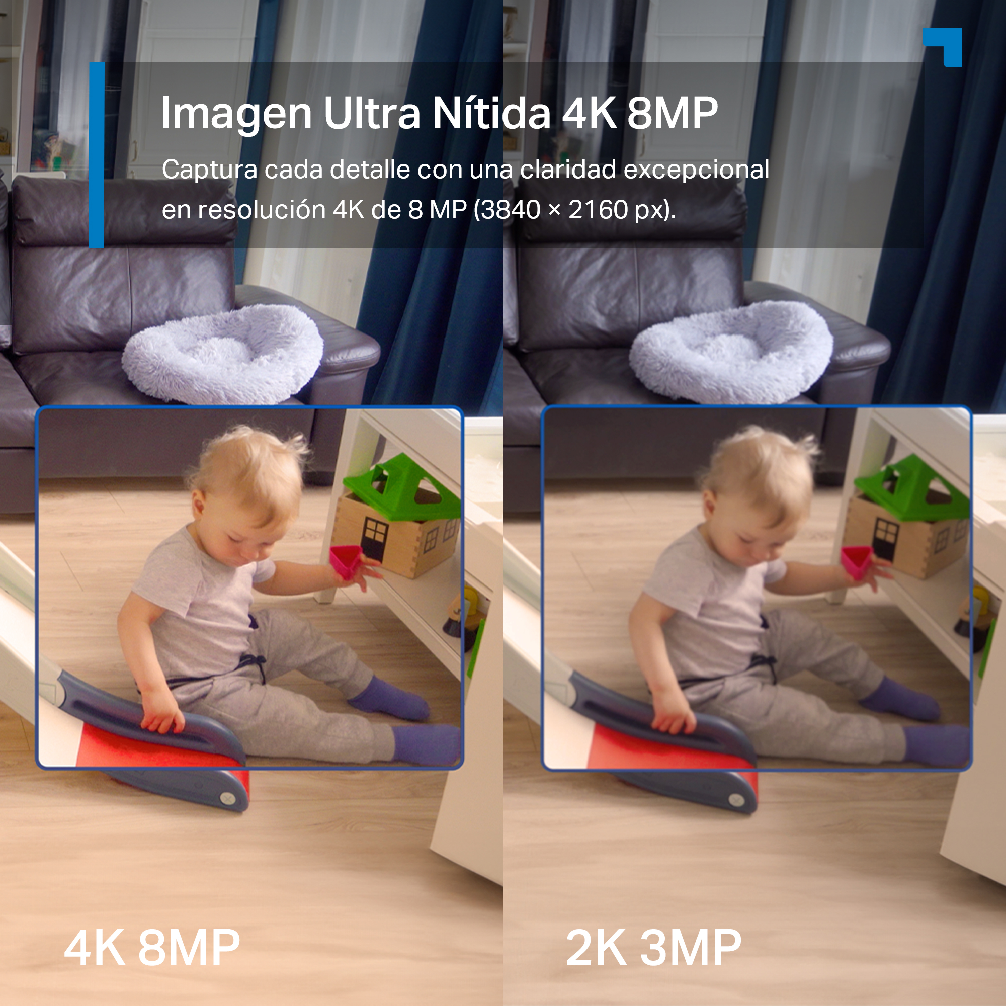 Bebé juega en el suelo con juguetes, resolución 4K.