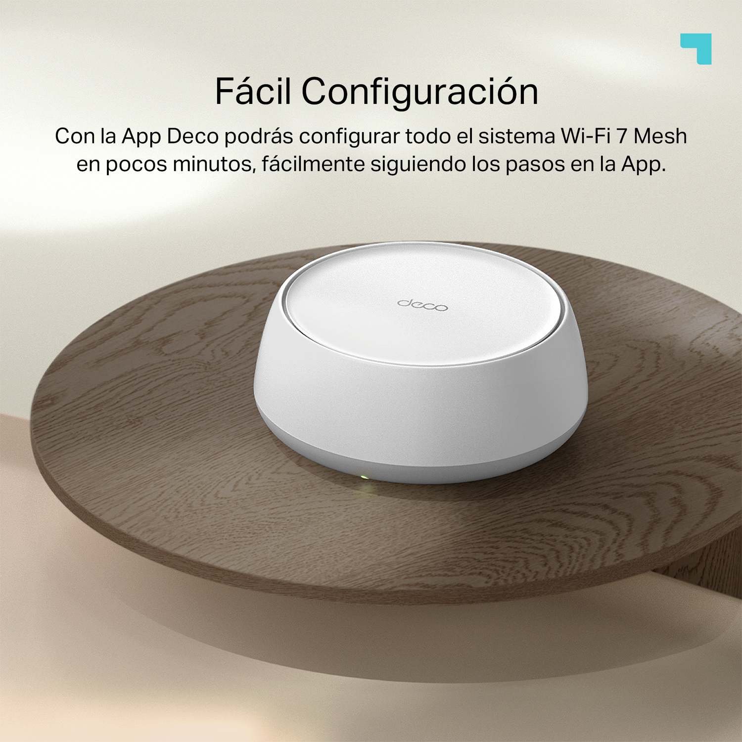 Fácil configuración. Con la App Deco podrás configurar todo el sistema wifi 7 mesh en pocos minutos, fácilmente siguiendo los pasos en la app.