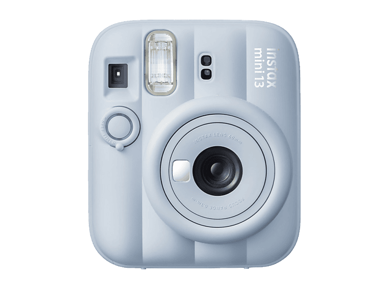 Cámara instantánea – Fujifilm Instax Mini 13, 86 mm x 54 mm, Flash Automático, Espejo para selfie, Azul helado