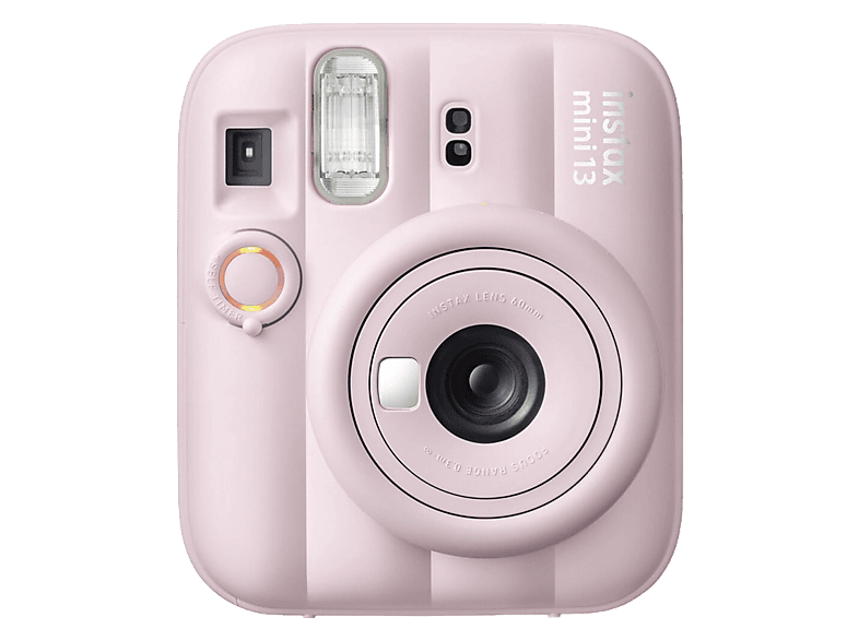 Cámara instantánea – Fujifilm Instax Mini 13, 86 mm x 54 mm, Flash Automático, Espejo para selfie, Rosa