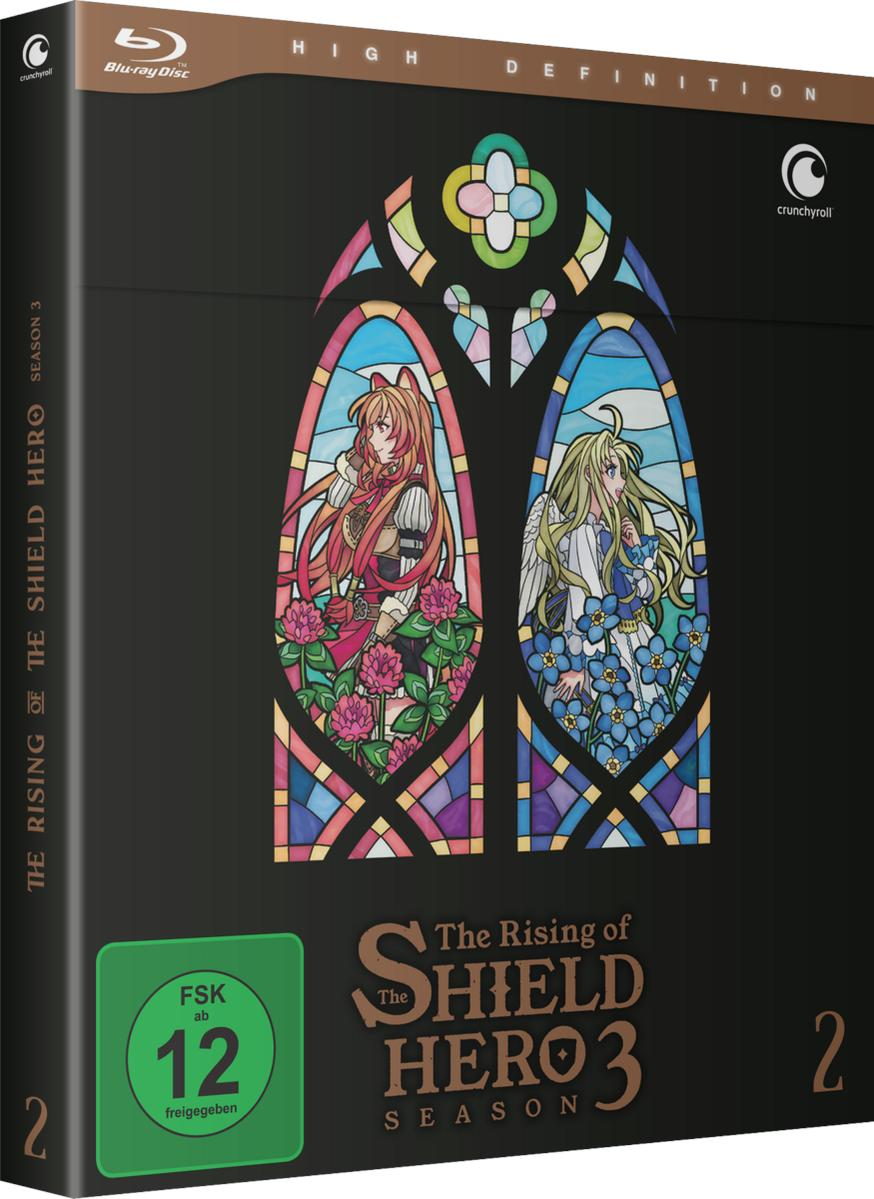 Anime Blu-ray Hülle: 2 Frauen in St.ichtfenstern, Blüten, Logo.
