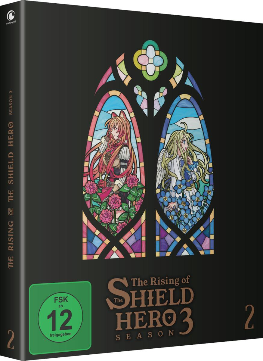 Anime-DVD-Cover: Zwei weibliche Charaktere in Buntglasfenstern, FSK 12.