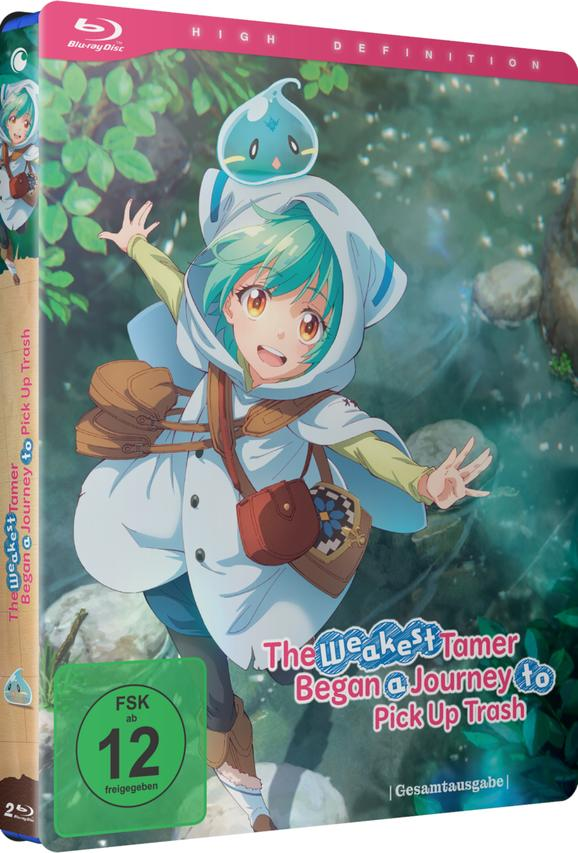 Anime-Cover: Mädchen mit grünen Haaren und einem kleinen blauen Wesen auf dem Kopf.