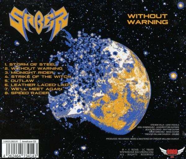 Albumcover mit zerfallender Erde im Weltraum, Bandlogo und Songliste.