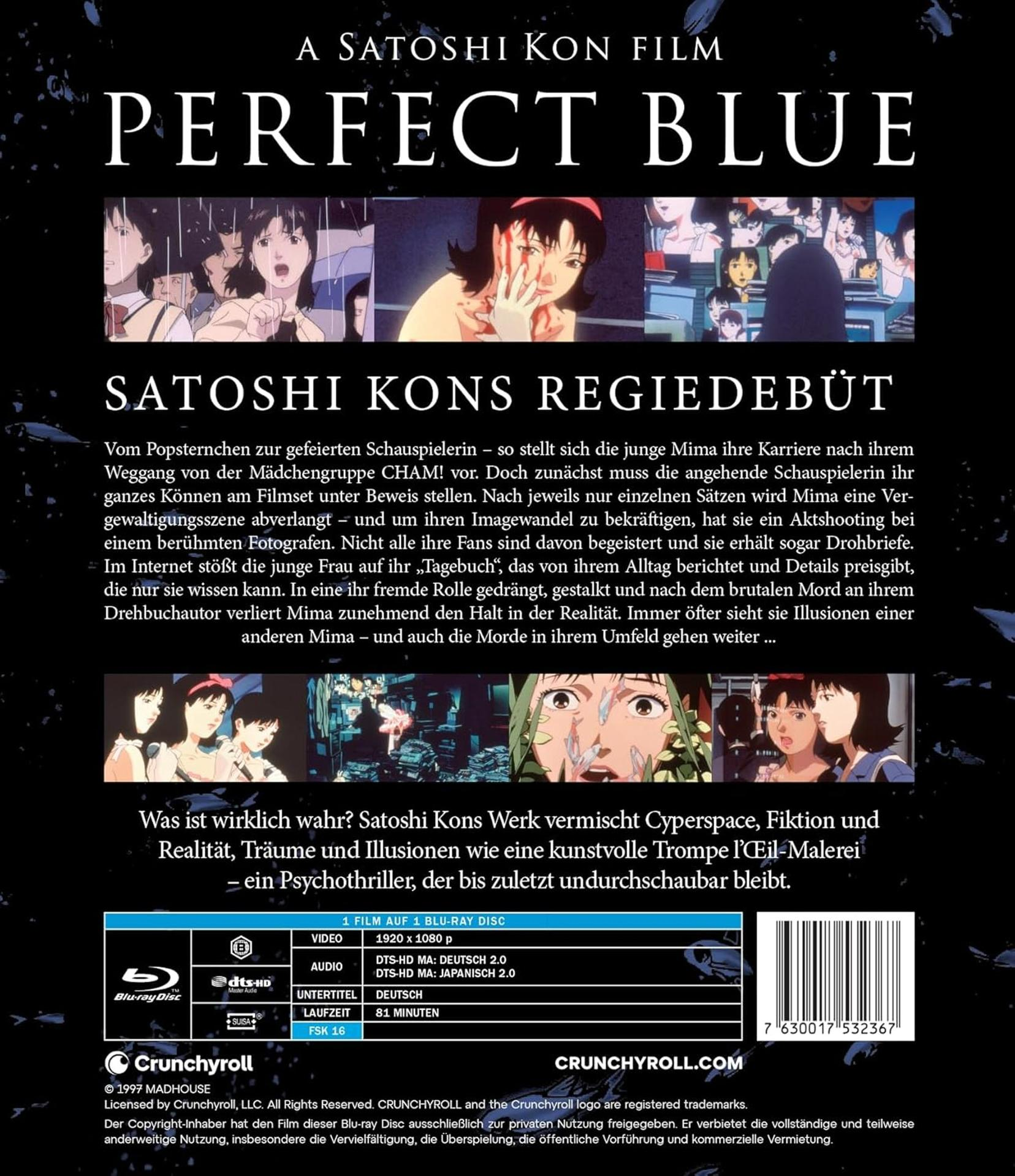 Cover von Perfect Blue: Anime-Film mit Satoshi Kon.