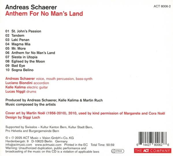 CD-Cover mit Titel, K&uuml;nstlerliste und Produktionsdetails.