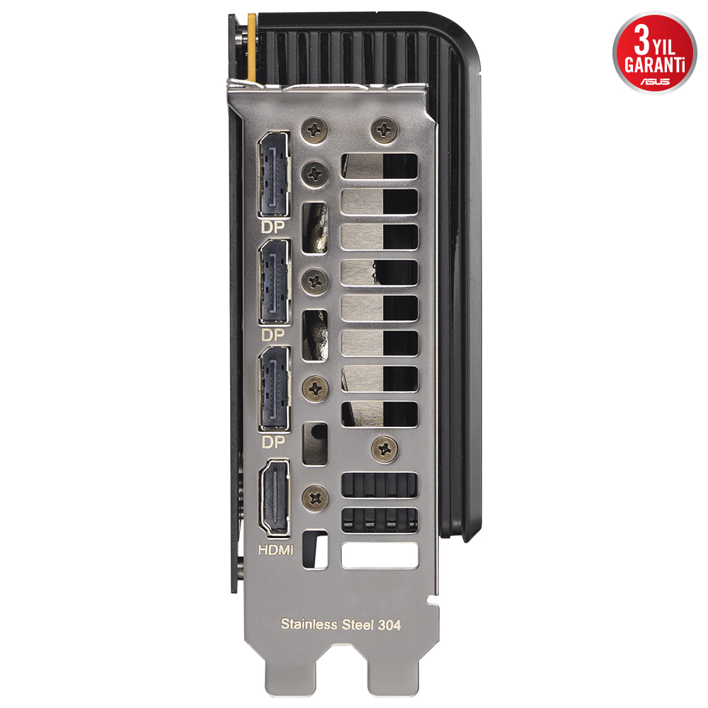 Bağlantı noktalarına sahip ekran kartı: 3x DP, 1x HDMI. 3 yıl garantili.