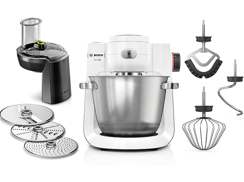 Bosch MUMS6EW13D Küchenmaschine White (Rührschüsselkapazität: 5,5 l, 1600 Watt)