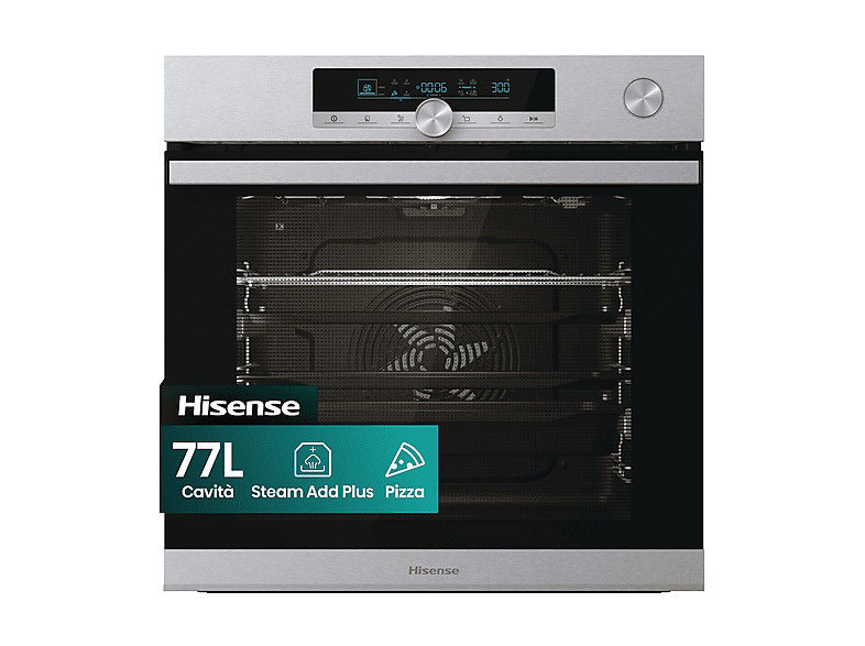 HISENSE BSA66334AX FORNO INCASSO Capacità 77 l, dimensoni: L 59,5 cm - A P 56,4 cm, Inox, classe A+