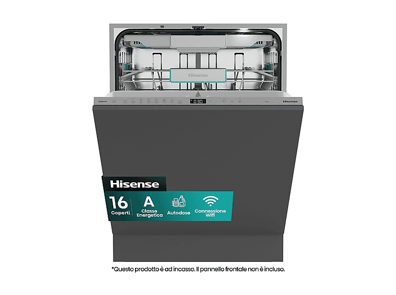 Hisense HV693A65AD Lavastoviglie da Incasso 16 Coperti 59,5 cm (Bianco)