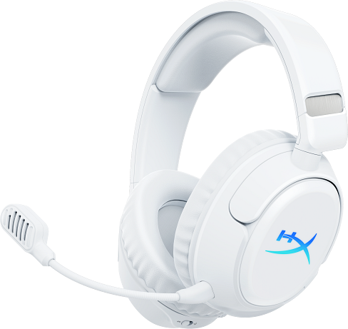 HYPERX Cloud Flight 2 vezeték nélküli fejhallgató mikrofonnal, 2,4 GHz + Bluetooth, fehér (B5VC5AA)