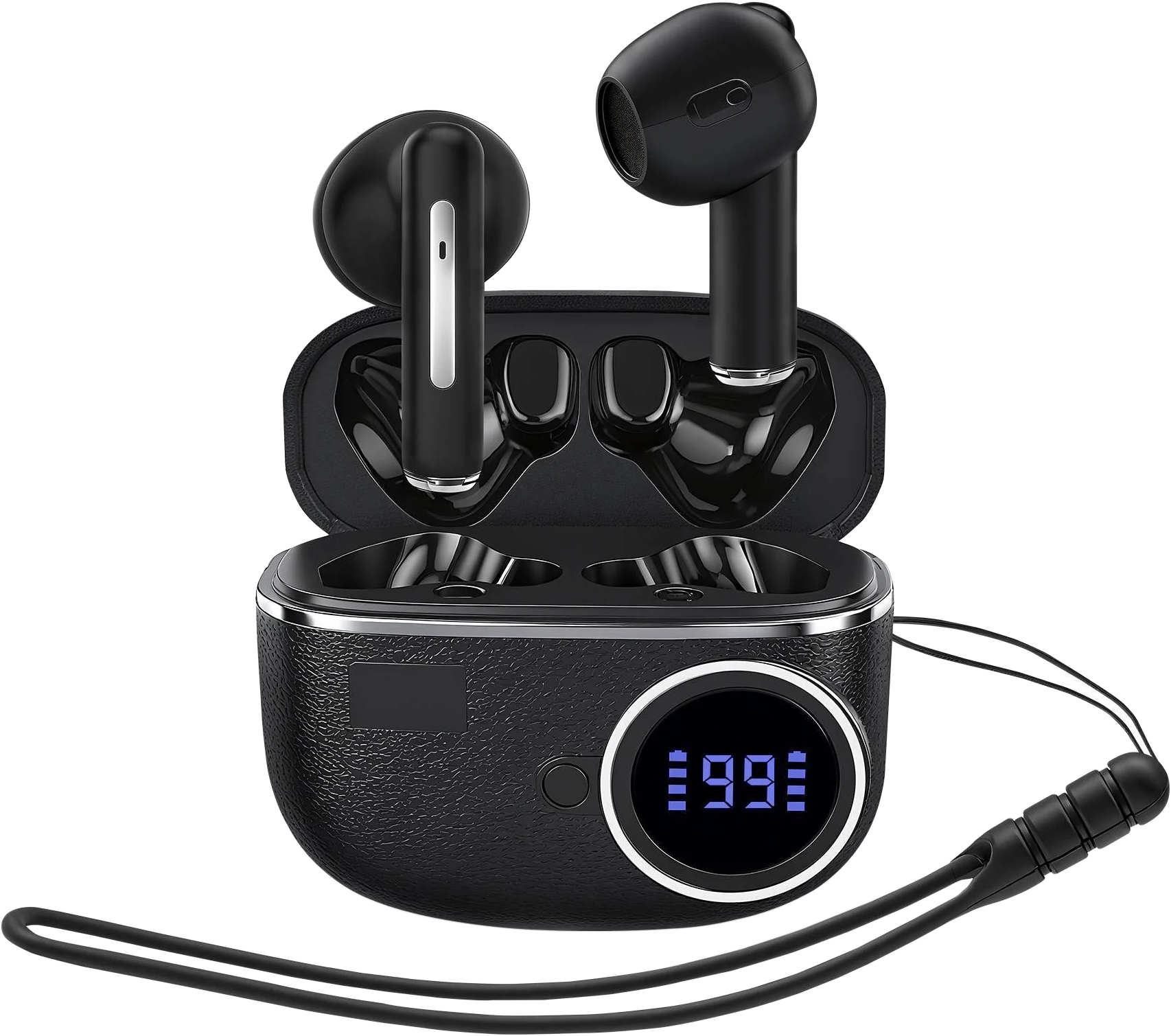 ENERGY SISTEM ChargeView TWS vezeték nélküli fülhallgató, fekete (EN 500475)