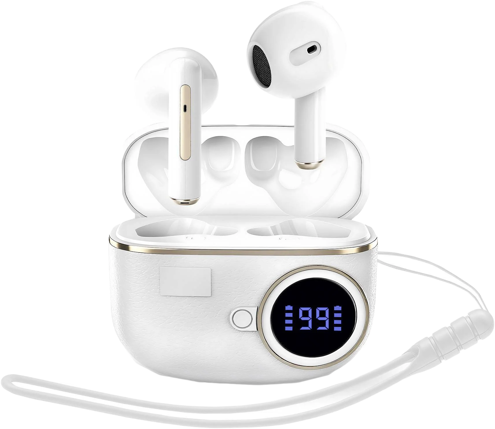 ENERGY SISTEM ChargeView TWS vezeték nélküli fülhallgató, fehér (EN 500482)