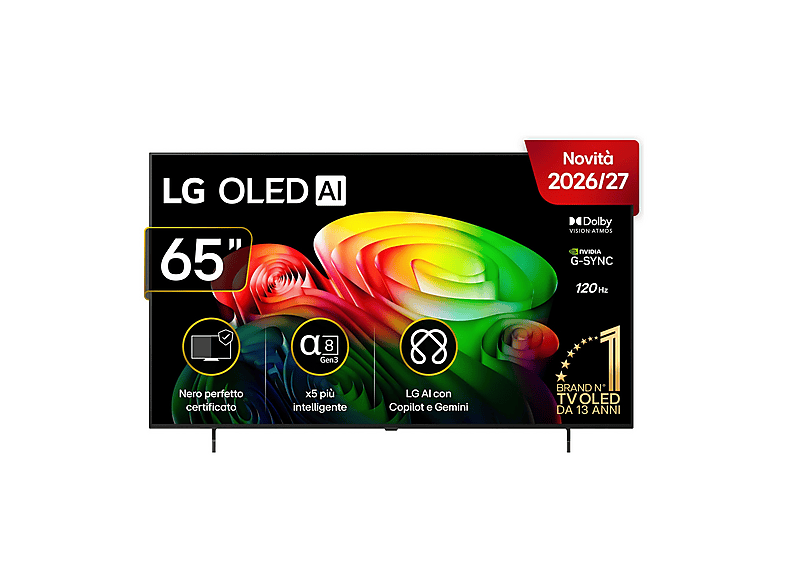 LG OLED AI B6 OLED65B65LA TV OLED, SMART TV, 65 ", Processore a8 4K Gen3, Umber Brown, Classe F