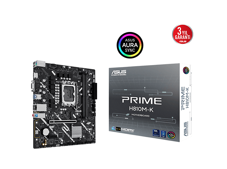 ASUS Prime H810M-K Anakart Siyah