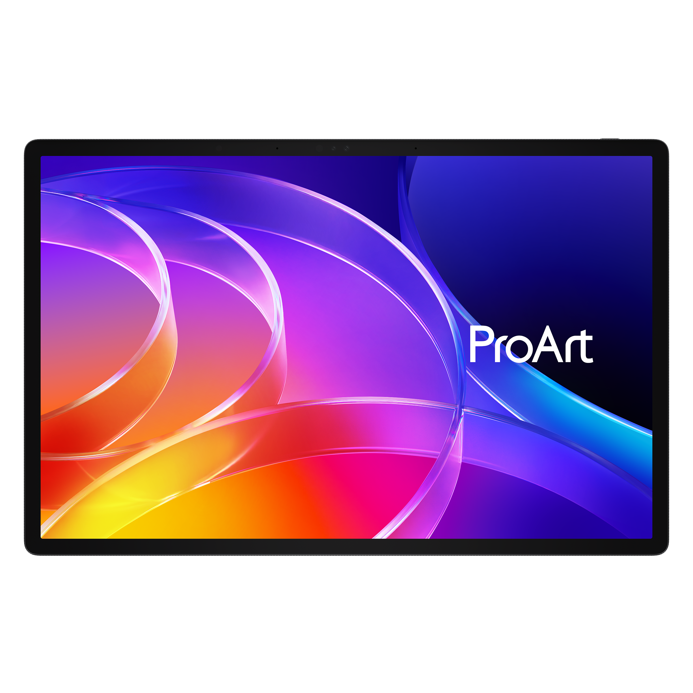 Ein Tablet mit einem bunten Hintergrund und dem Schriftzug "ProArt".