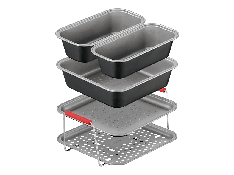 TEFAL J701S544 Dail'Easy Heissluftfritteusen Accessoires Set Grau/Schwarz