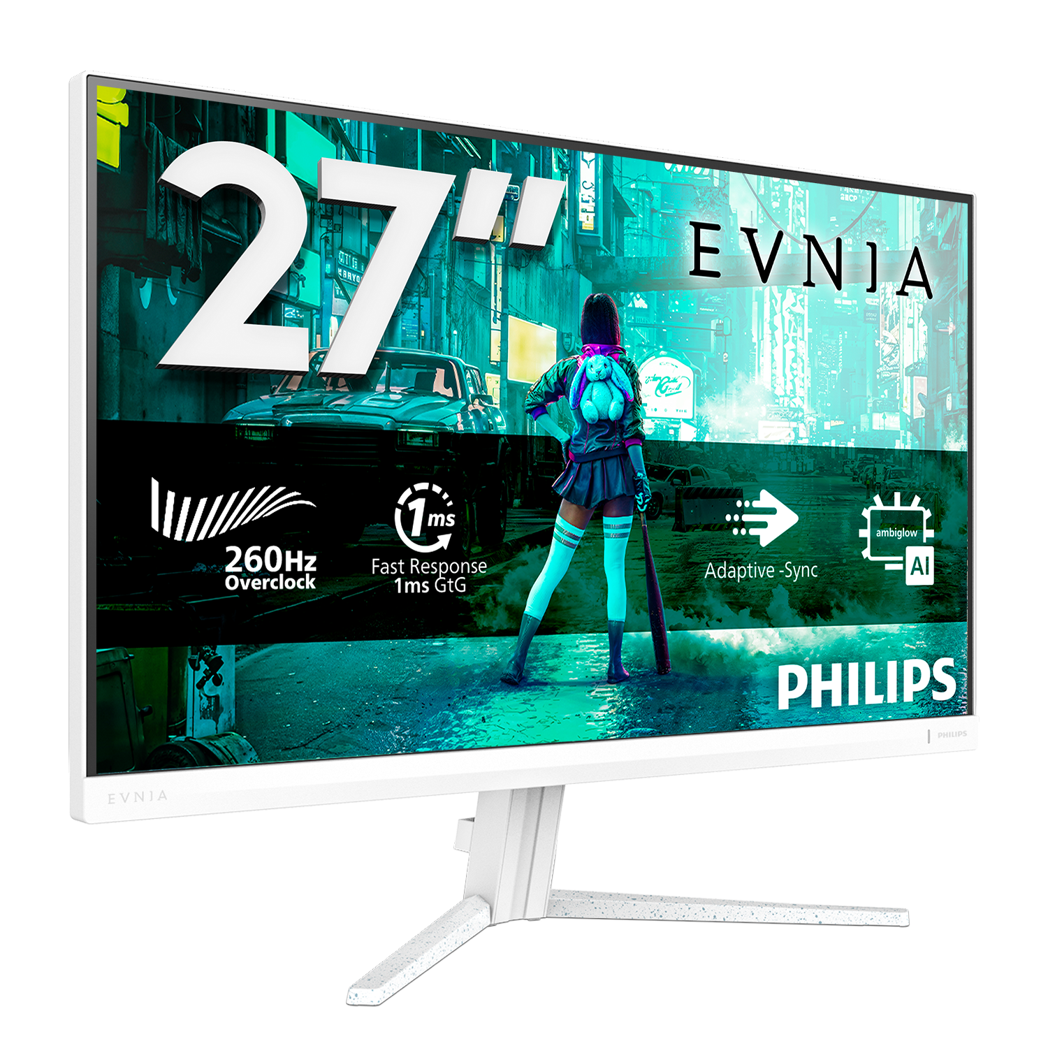 Monitor EVNIA de 27 pulgadas Philips con gamer, overclock 260Hz, respuesta 1ms, Adaptive-Sync.