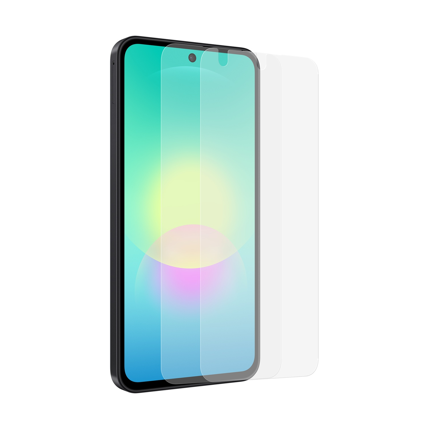 Uno smartphone con una protezione dello schermo trasparente.