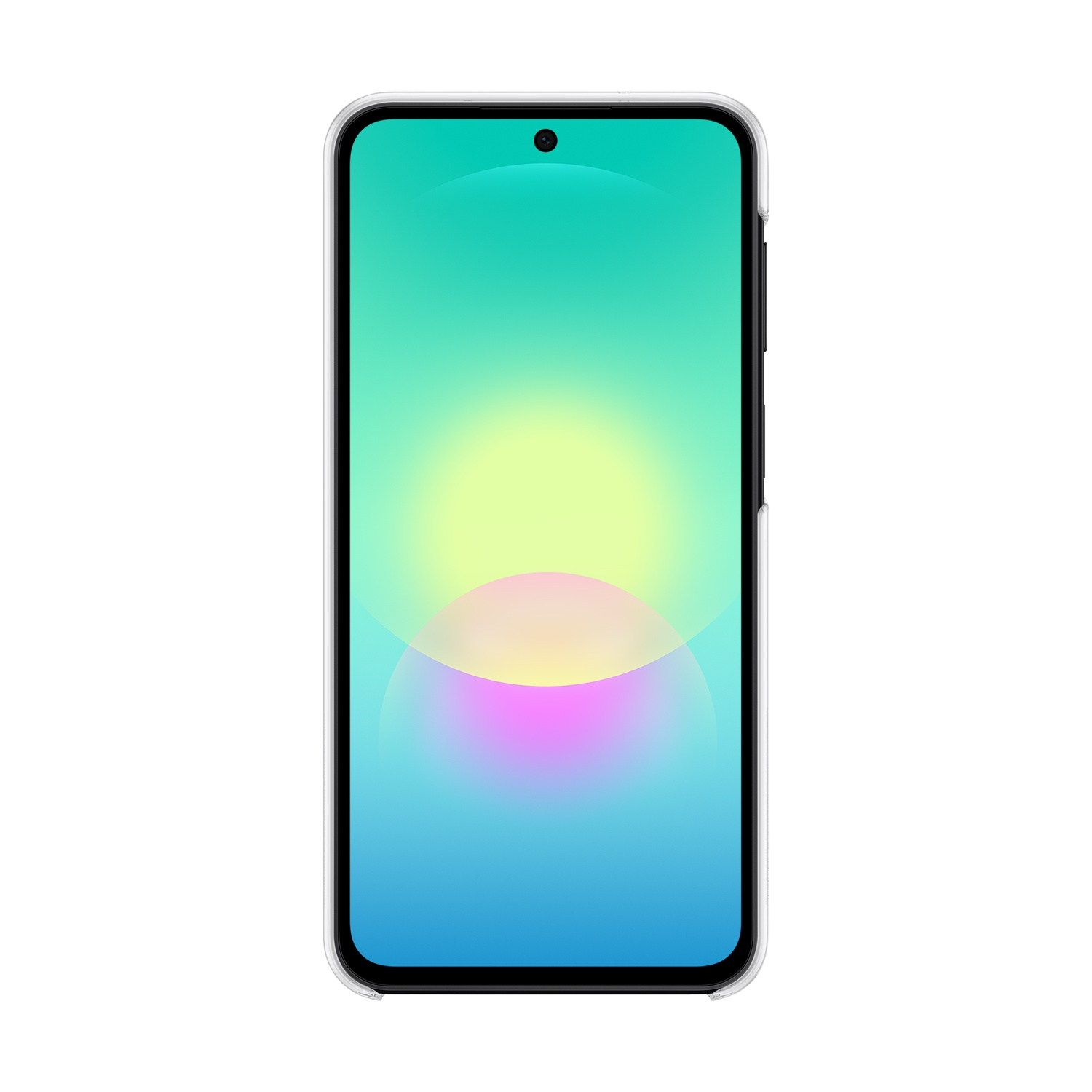 Uno smartphone con uno sfondo colorato a gradiente di tramonto.