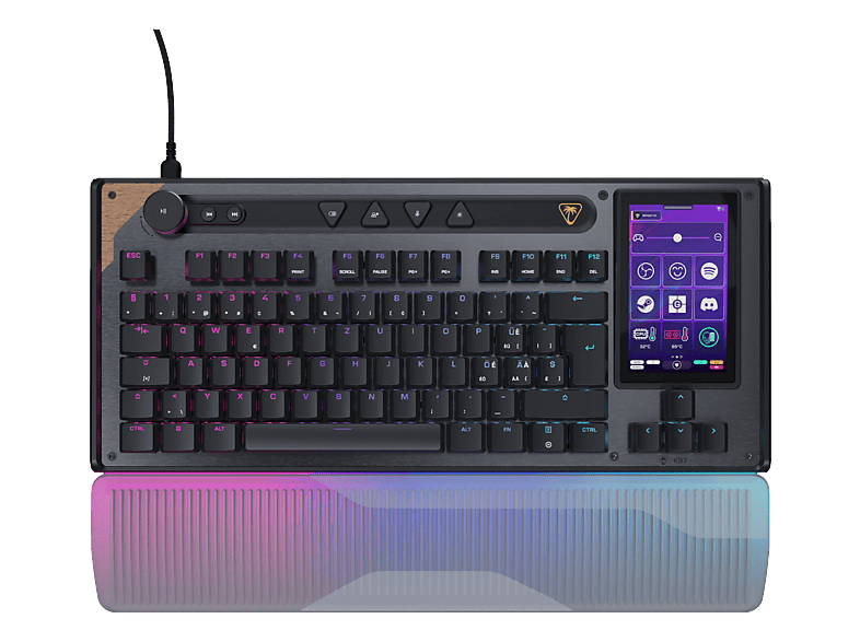 TURTLE BEACH Command Series KB7 (CH), Gaming-Tastatur, Hybrid, Kabelgebunden, Schwarz/Grau