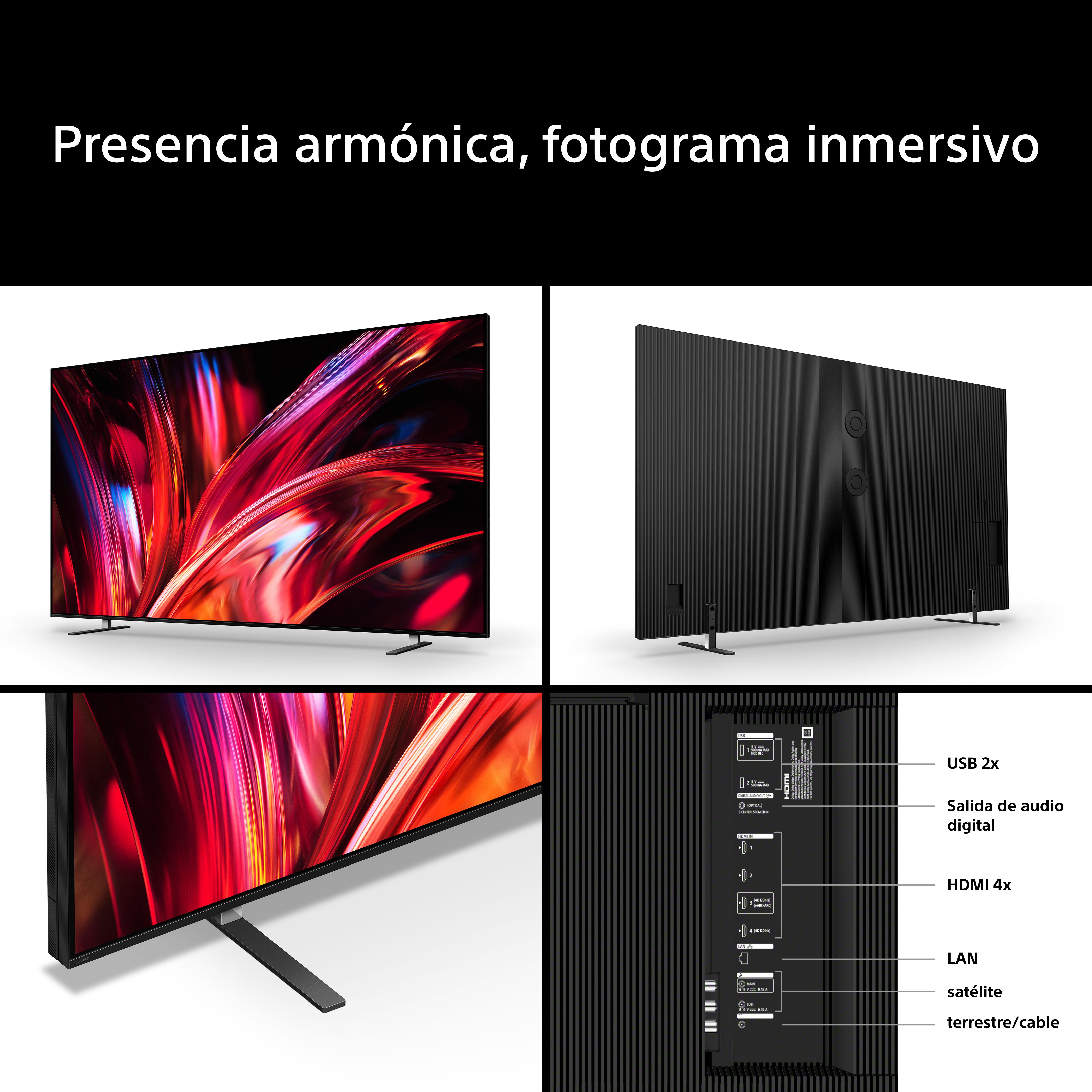 Presencia armónica, fotograma inmersivo: 2x USB, Salida de audio digital, 4x HDMI, LAN, Satélite, Terrestre/Cable.